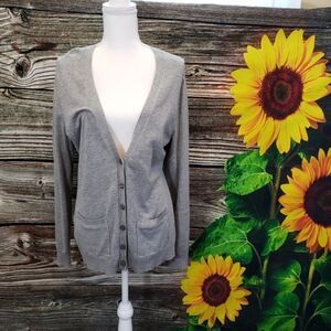 Lanesboro V-Neck long sleeve Gray Sweater Pre-Own
